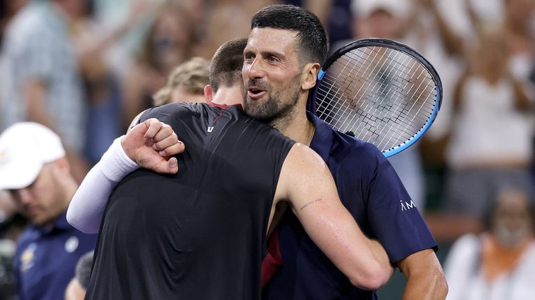 Novak Djokovic and Jack Draper had a warm exchange after the match