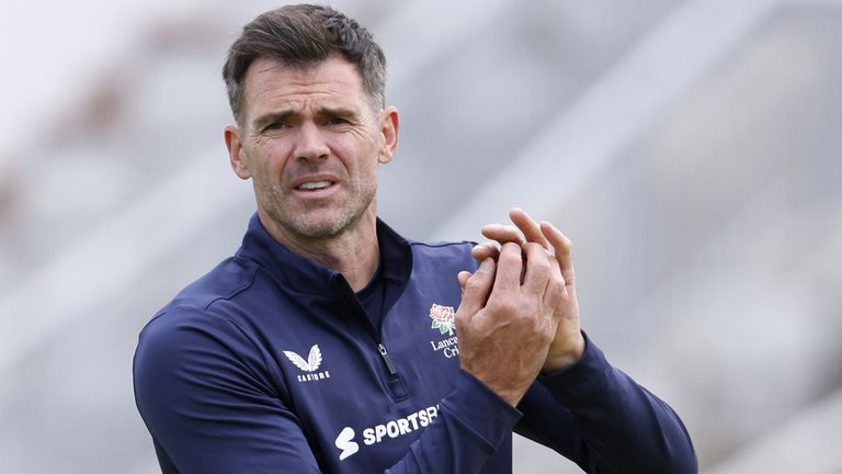 James Anderson during Lancashire cricket training (PA Images)