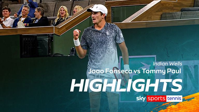 Highlights of Joao Fonseca against Tommy Paul from Indian Wells