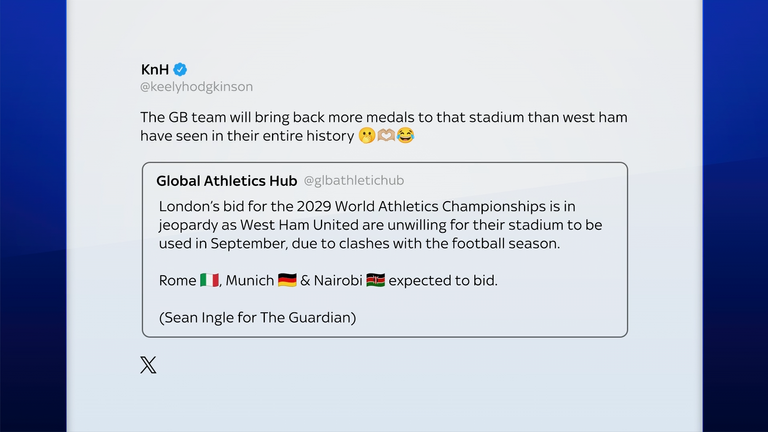 Hodgkinson mocked West Ham.