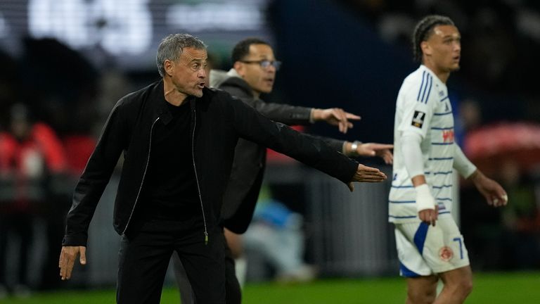 Liam Rosenior is one of only two Ligue 1 coaches Luis Enrique's PSG have dropped points against at home this season