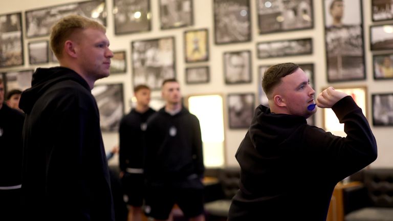 Luke Littler visited tge England camp ahead of friendlies against Japan and Uruguay 