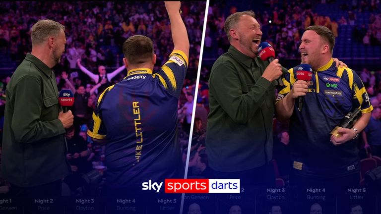 Littler leaves Mardle in STITCHES after his jeer to the crowd during interview 