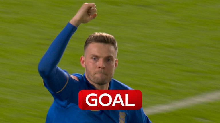 Marvin Ducksch takes his goal well after a cut back from Jay Stansfield to cut half the deficit of the scoreline. 