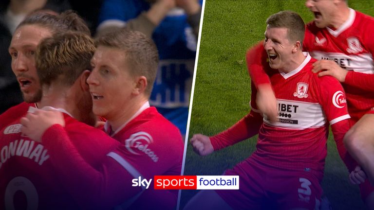 Matt Targett scores twice to give Middlesborough 2-0 first-half lead over Birmingham. 