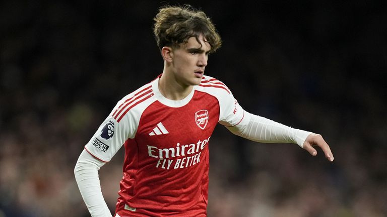 Arsenal's Max Dowman during the Premier League match against Everton