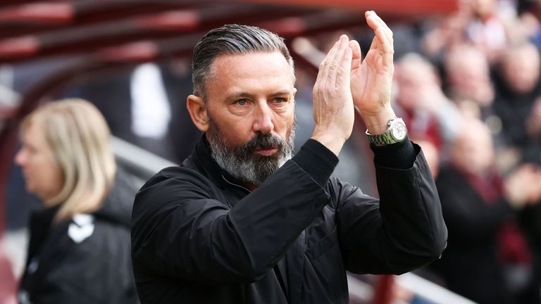 EDINBURGH, SCOTLAND - FEBRAURY 28:  Hearts Head Coach Derek McInnes during a William Hill Premiership match between Heart of Midlothian and Aberdeen at Tynecastle park, on February 28, 2026, in Edinburgh, Scotland. (Photo by Craig Williamson / SNS Group)