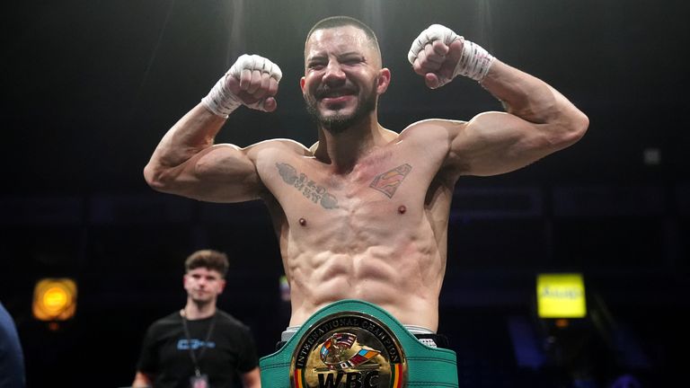 Kevin Walsh celebrates his unlikely victory.