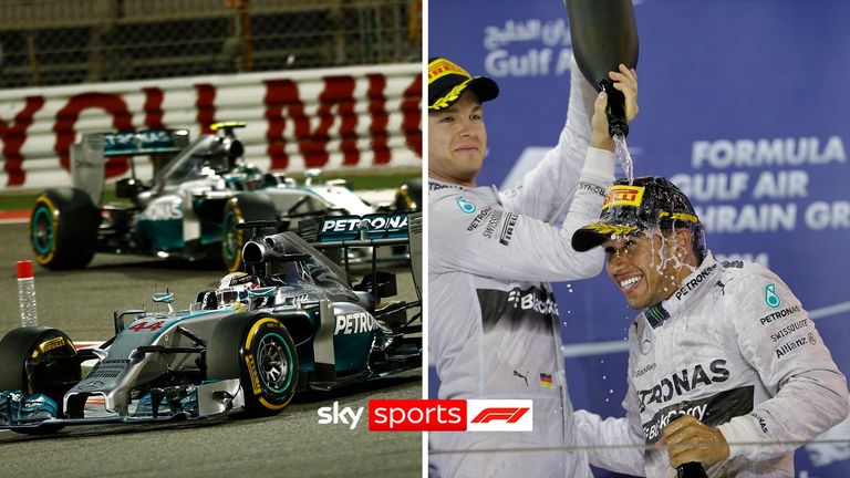On this day in 2014, Lewis Hamilton somehow held off Mercedes team-mate Nico Rosberg to win the Bahrain Grand Prix.