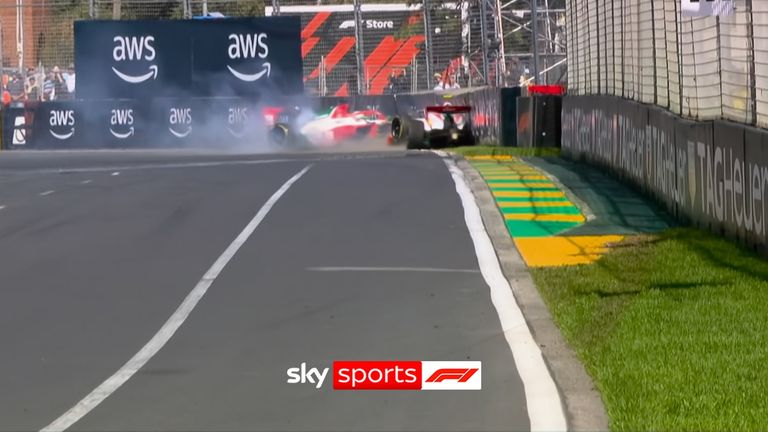 Prema team-mates Louis Sharp and James Wharton crashed into one another during the Formula Three Sprint.
