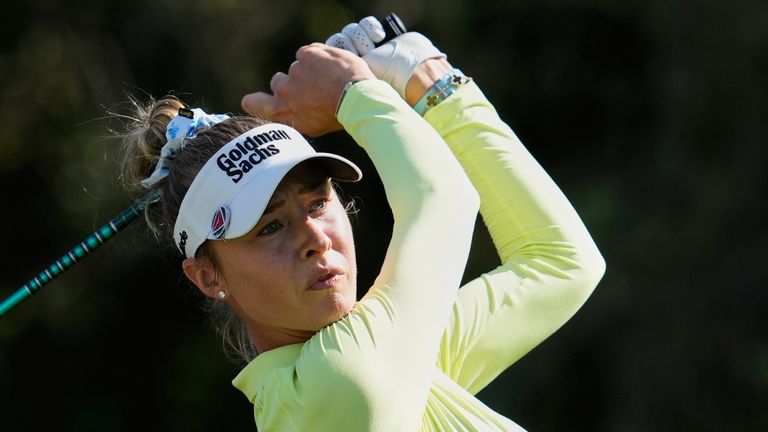 Nelly Korda durante il round finale della Fortinet Founders Cup dell'LPGA Tour nel 2026 (Associated Press)