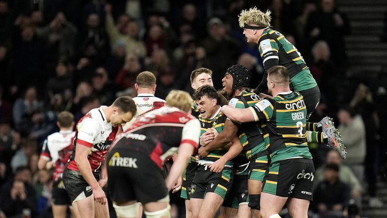 Archie McParland's late try sparked wild Northampton celebrations at Tottenham Hotspur Stadium