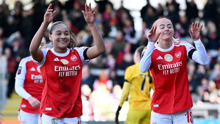Olivia Smith celebrates her goal against London City