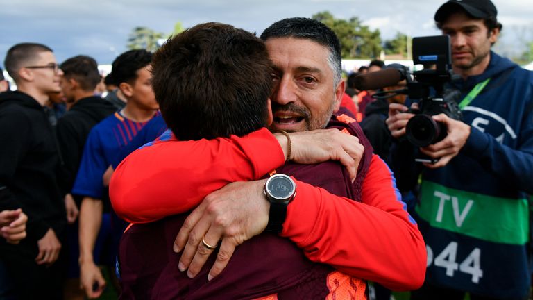 Xavi Garcia Pimienta guided Barcelona's U19s to UEFA Youth League success in 2018