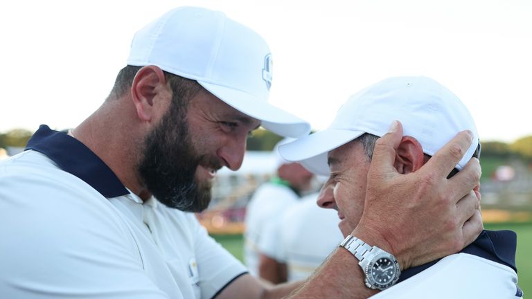 Jon Rahm and Rory McIlroy together at the Ryder Cup 