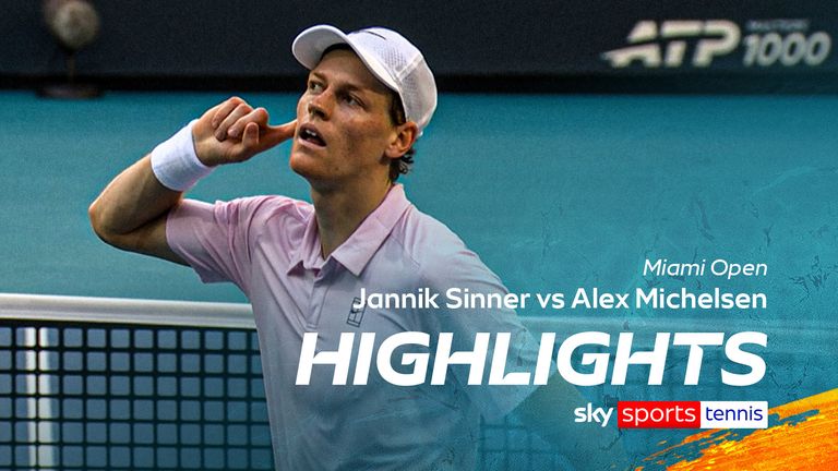 Alex Michelsen vs Jannik Sinner | Miami Open highlights