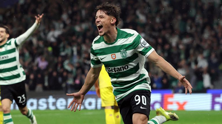 Rafael Nel scored Sporting's fifth goal as they became the fifth team to overturn a three-goal first-leg deficit to progress in the Champions League knockout rounds with a 5-3 aggregate win over Bodo/Glimt