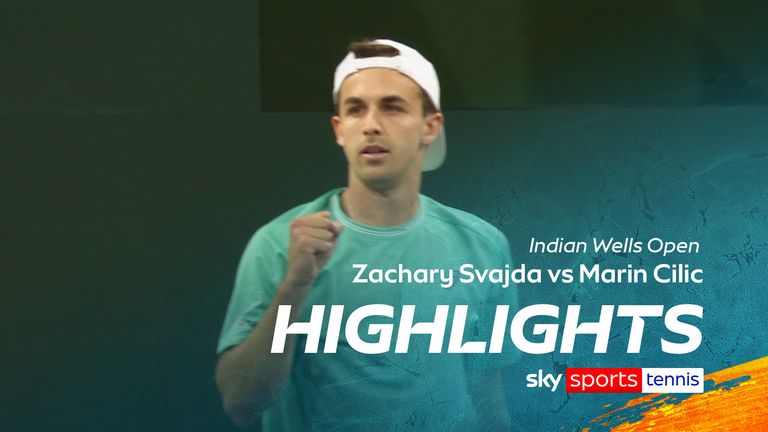 Highlights of the Indian Wells Open match between Zachary Svadja and Marin Cilic.
