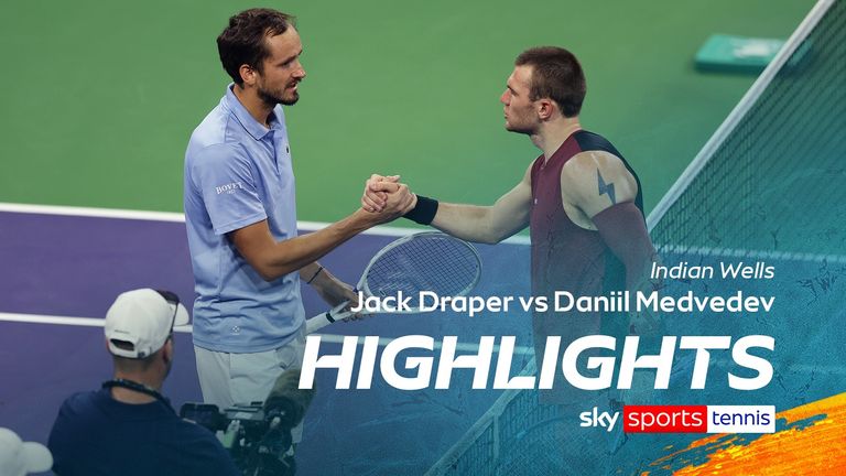 Highlights of the Indian Wells match between Jack Draper and Daniil Medvedev.
