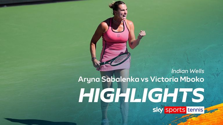 Highlights of the Indian Wells match between Aryna Sabalenka and Victoria Mboko.