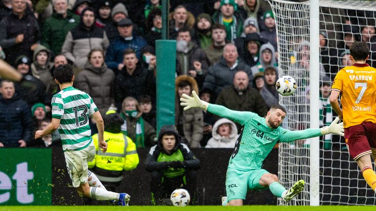 Celtic's Hyun-Jun Yang scored twice against Motherwell