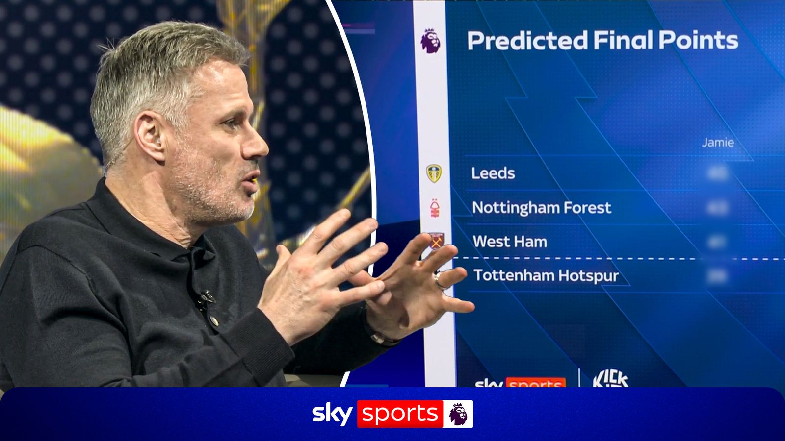 Premier League: Jamie Carragher gives his relegation predictions