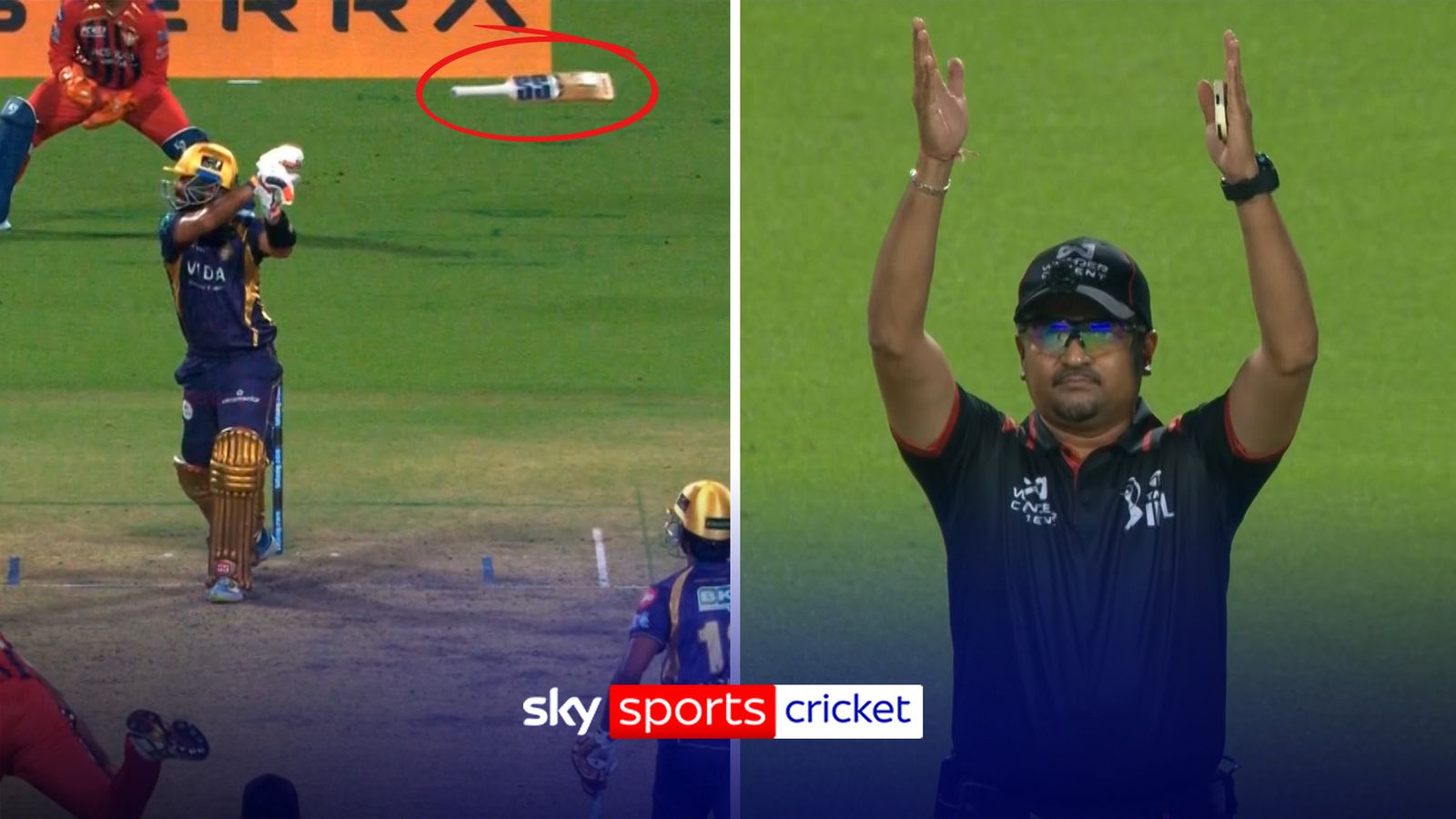 IPL: Ajinkya Rahane hits huge six but his bat goes flying in the opposite direction!