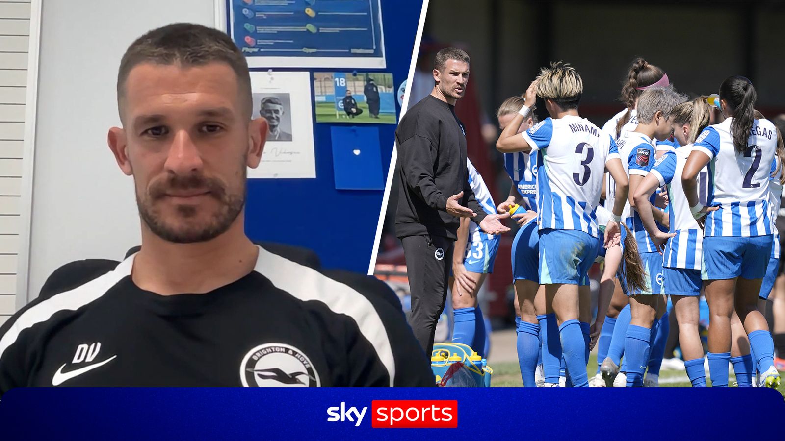 Dario Vidosic reacts to Brighton's women's stadium news