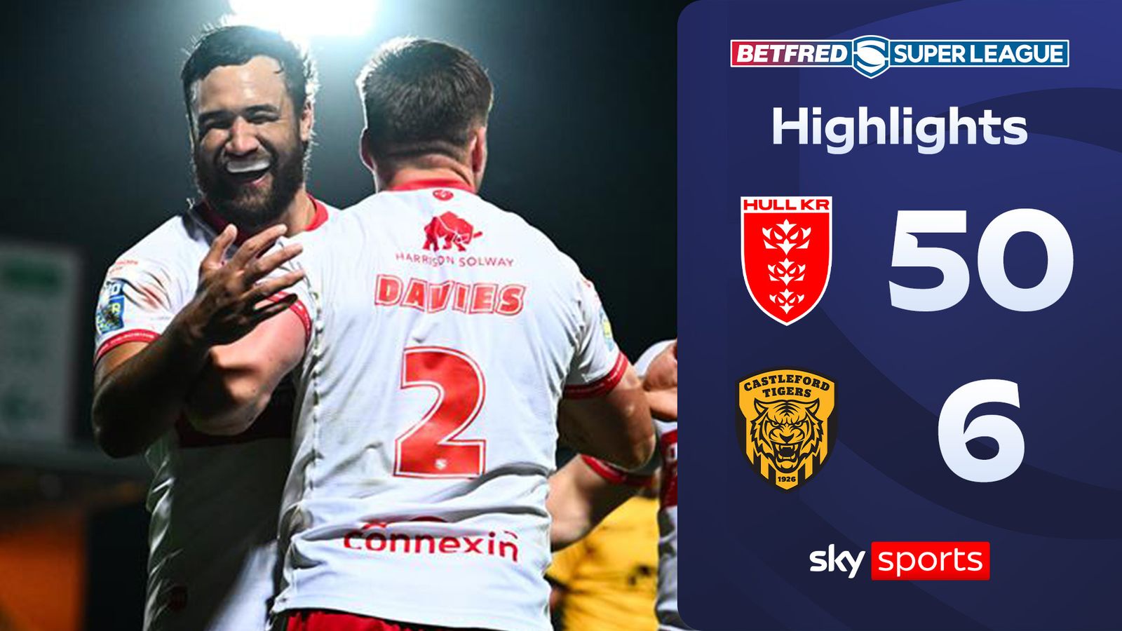 Hull KR 50-6 Castleford Tigers | Super League Highlights