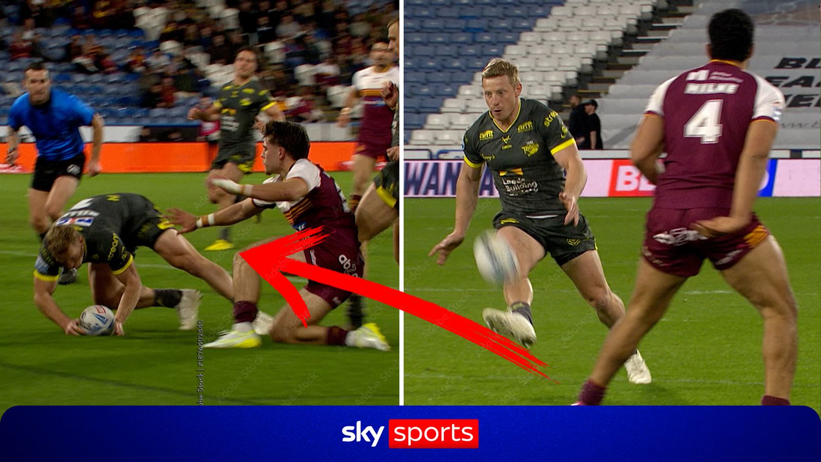 Huddersfield Giants vs Leeds Rhinos: Superb chip and chase from Lachie Miller in Super League clash