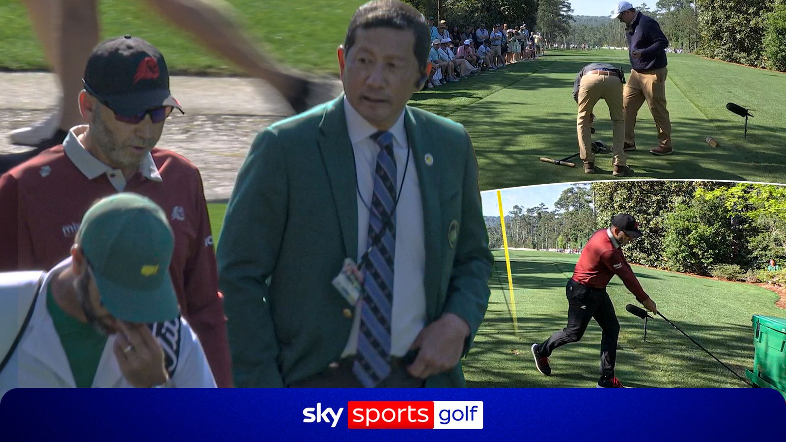 The Masters: Sergio Garcia spoken to by officials after LASHING out on tee box on second!