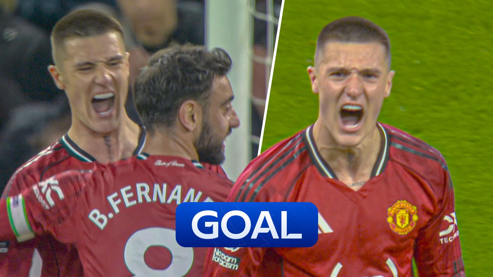 Benjamin Sesko scores Man Utd second against Brentford!