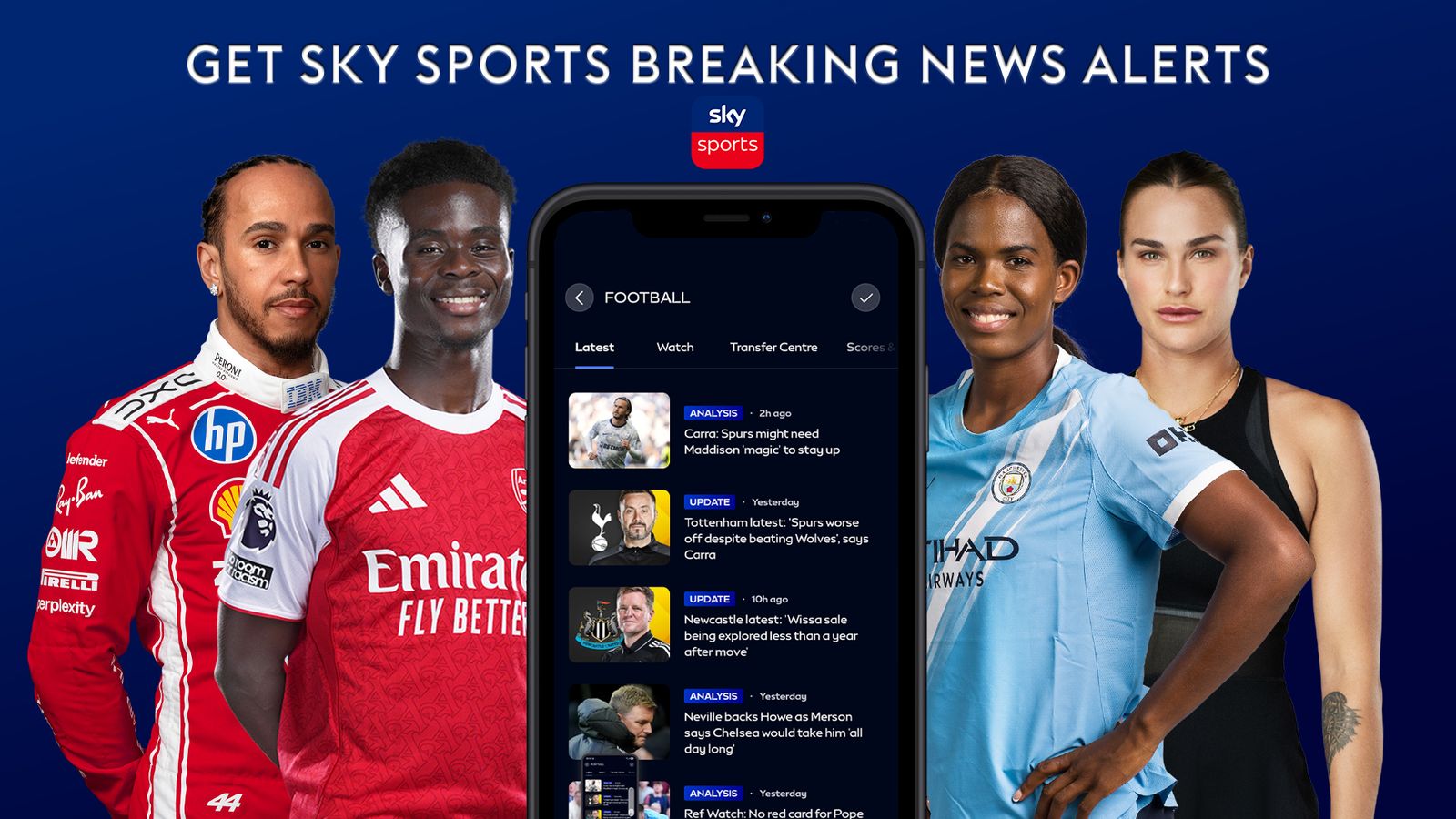 Domine as notificações do app Sky Sports: F1, futebol e alertas sob medida para você! — Fórmula 1