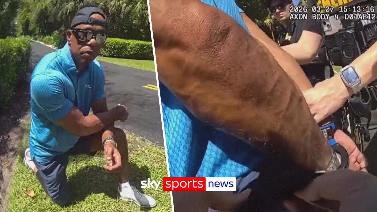 US police release bodycam footage of Tiger Woods arrest after crash ...
