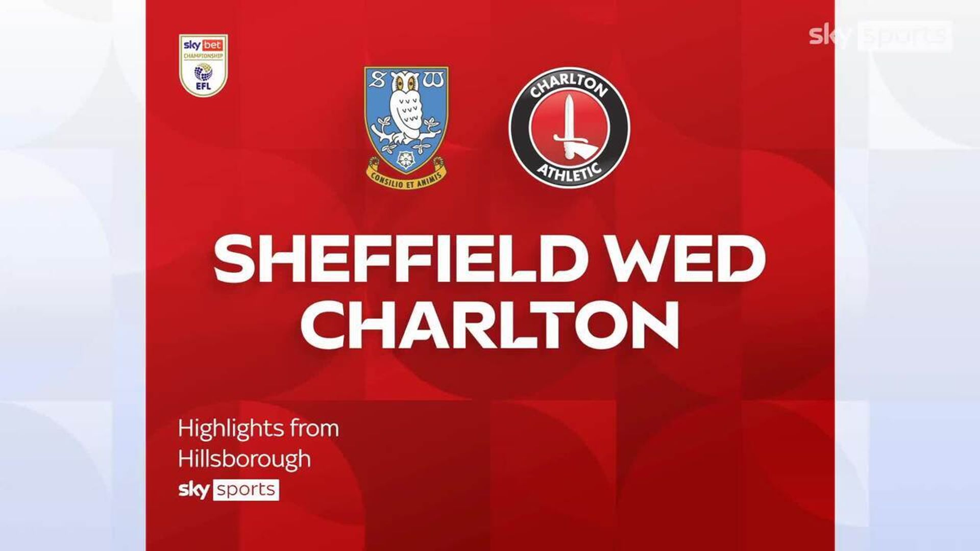 Sheffield Wednesday 1-1 Charlton