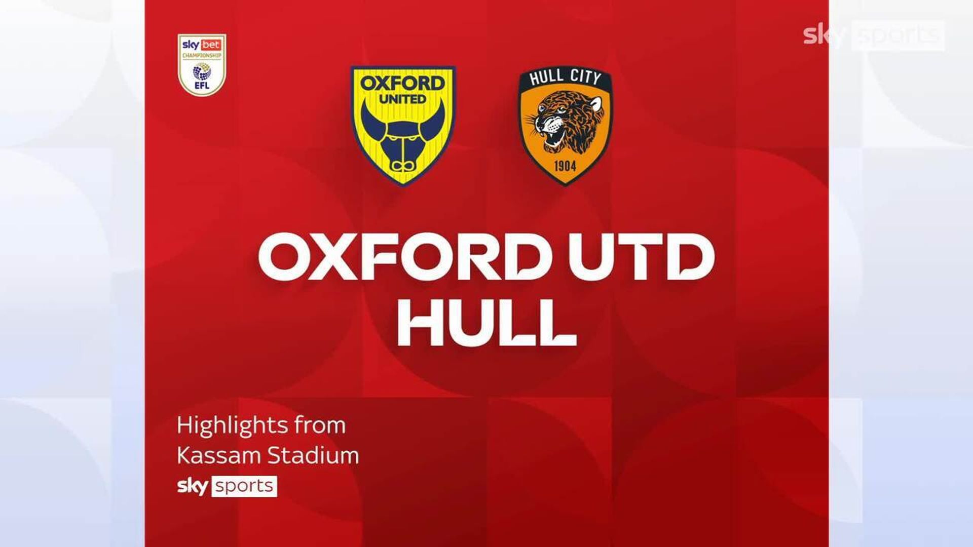 Oxford United 1-1 Hull City 