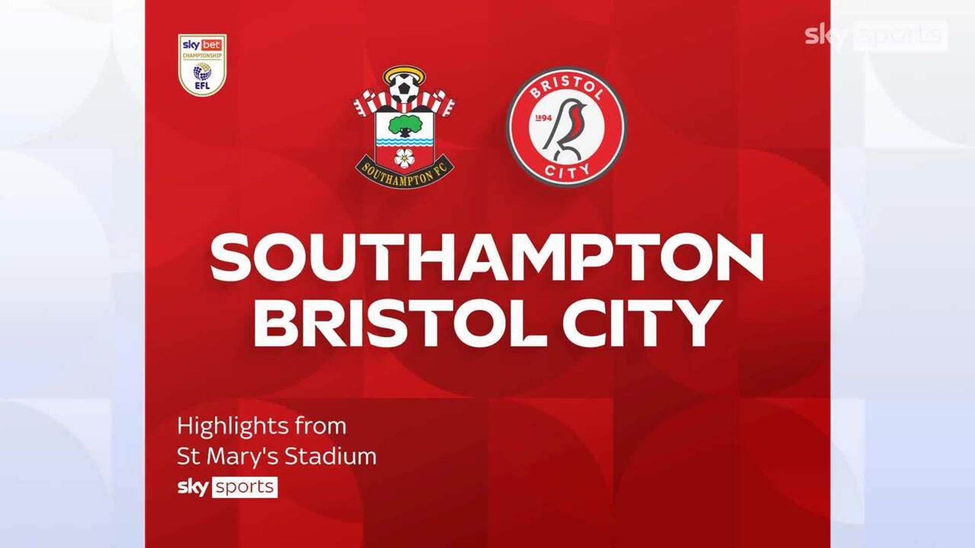 Southampton 2-2 Bristol City