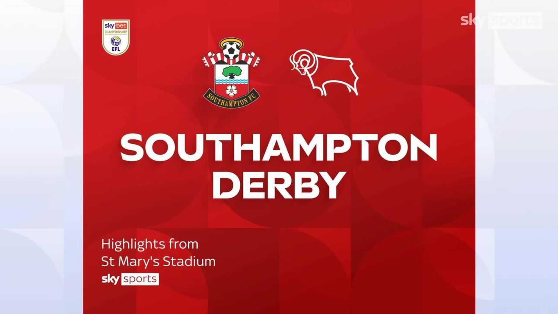 Southampton 2-1 Derby