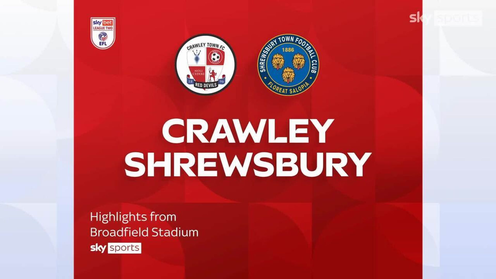 Crawley Town 0-0 Shrewsbury Town