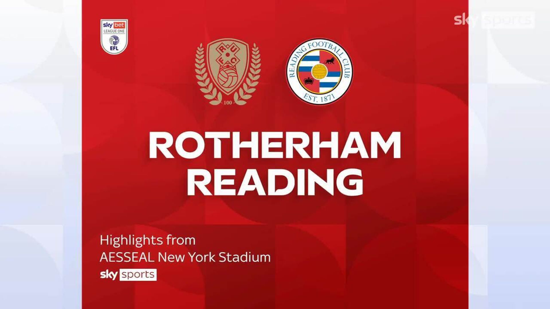 Rotherham 1-1 Reading 
