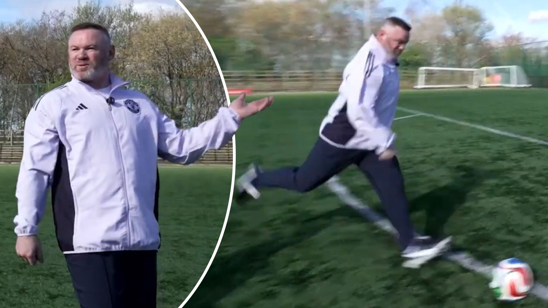 What a beauty! Rooney delivers free-kick masterclass with 'padel' technique! 