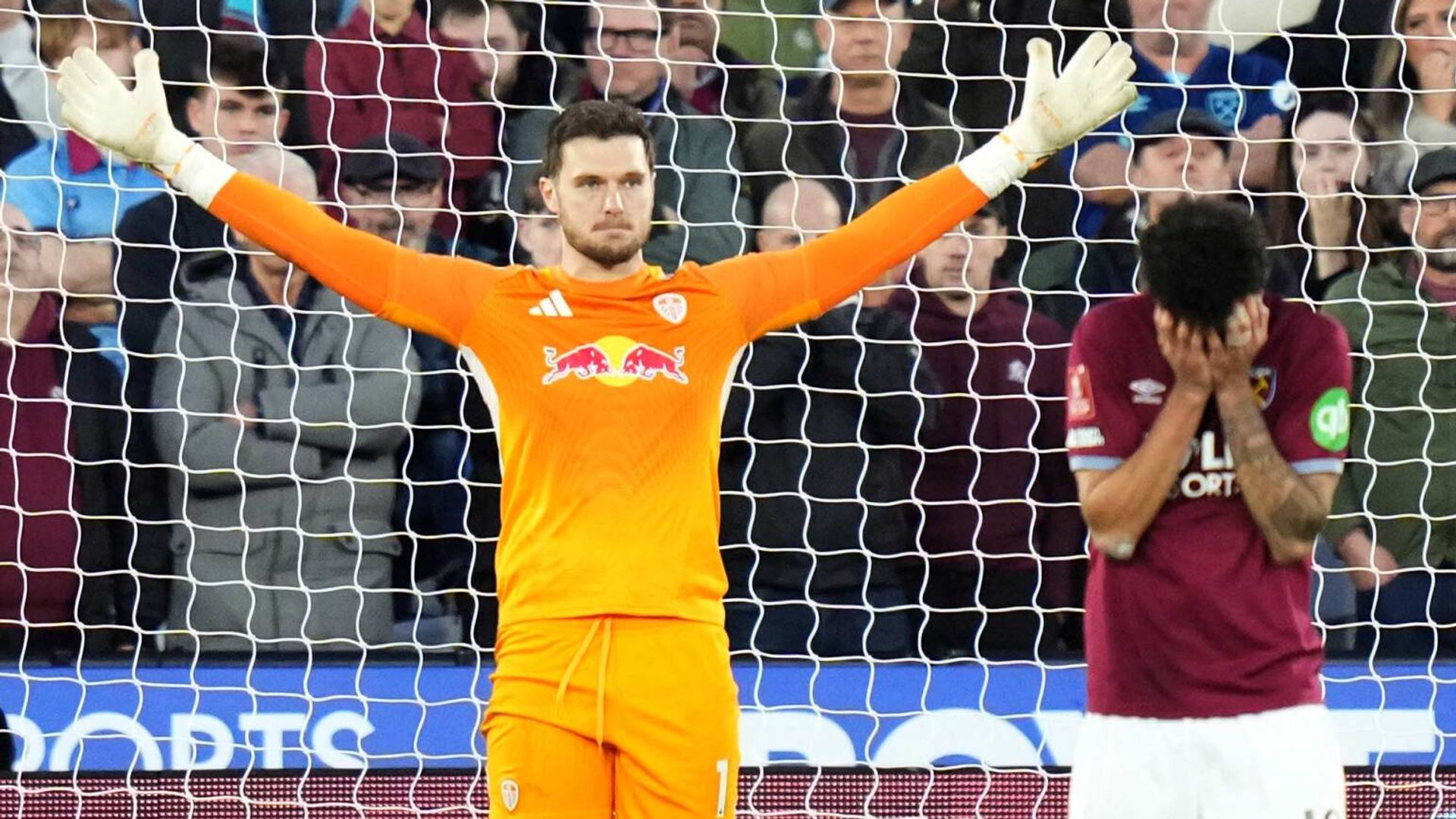 Leeds march on via penalties to FA Cup semi-finals after chaotic win at West Ham