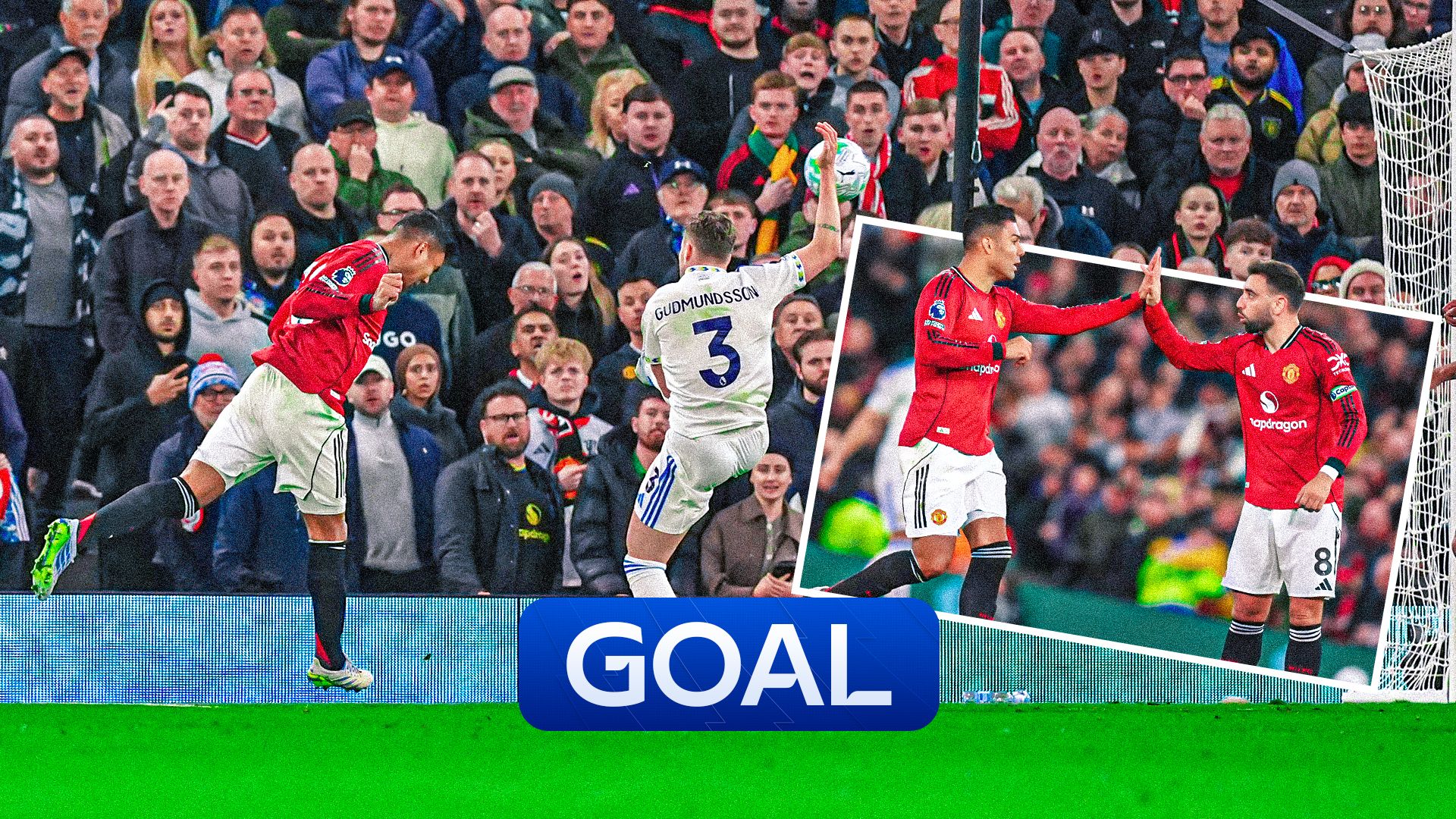 Manchester Utd vs Leeds: Casemiro heads in wonderful Fernandes cross to halve Man Utd’s deficit