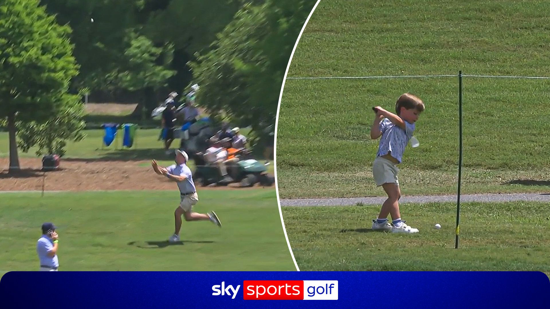 'Somebody sign him!' | Kid sends ball flying... dad catches it!