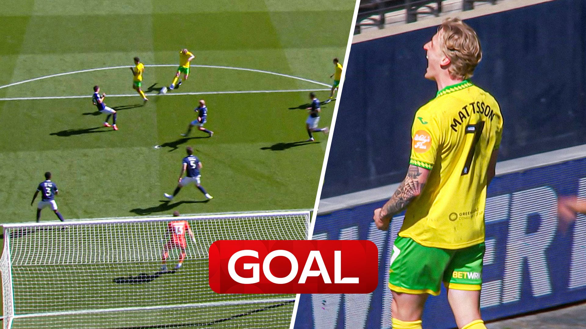 'He only scores worldies!' | Mattsson smashes in a belter to draw Norwich level