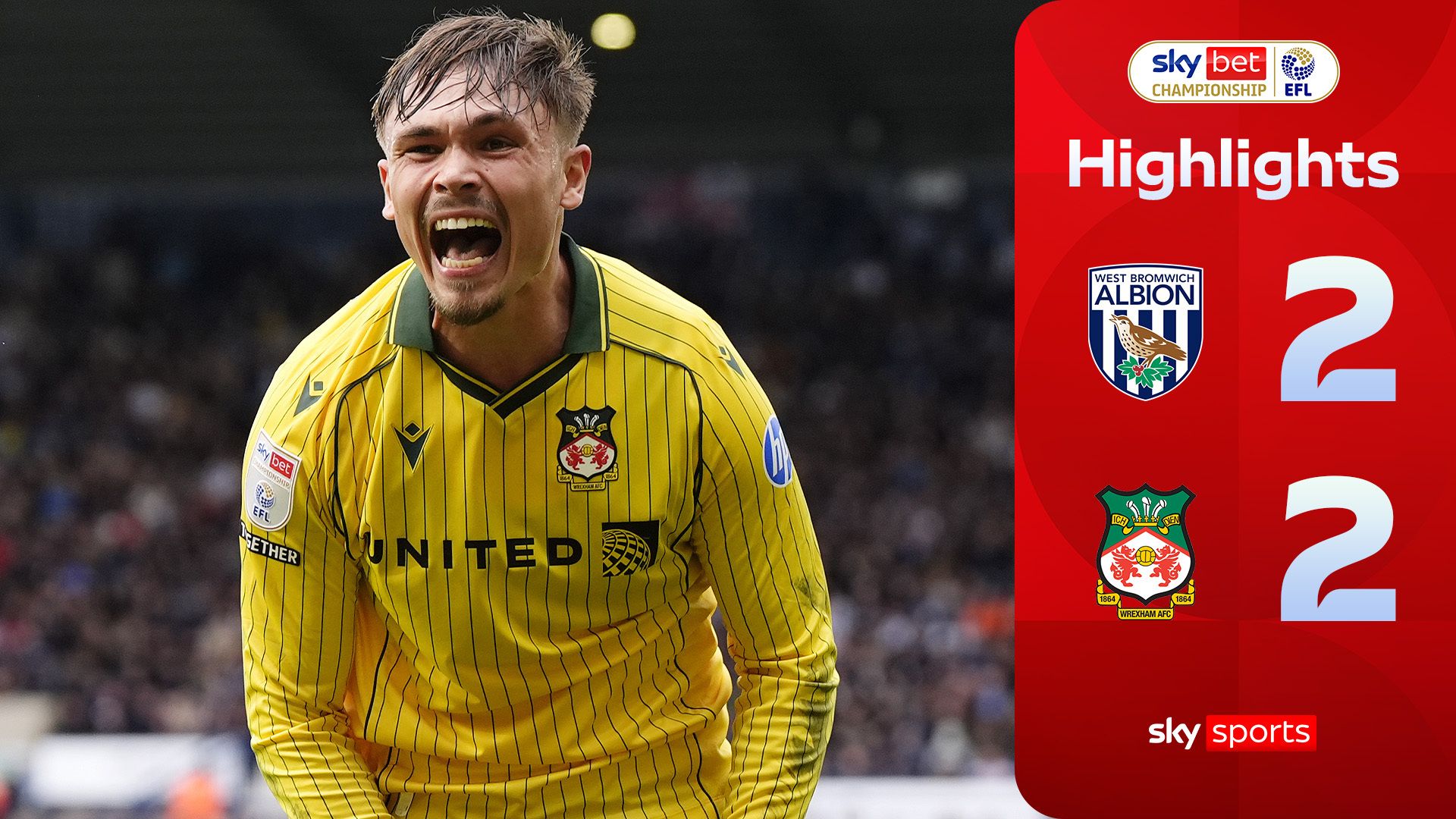 Wrexham up to sixth after battling draw at West Brom