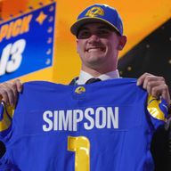 New Los Angeles Rams quarterback Ty Simpson 
