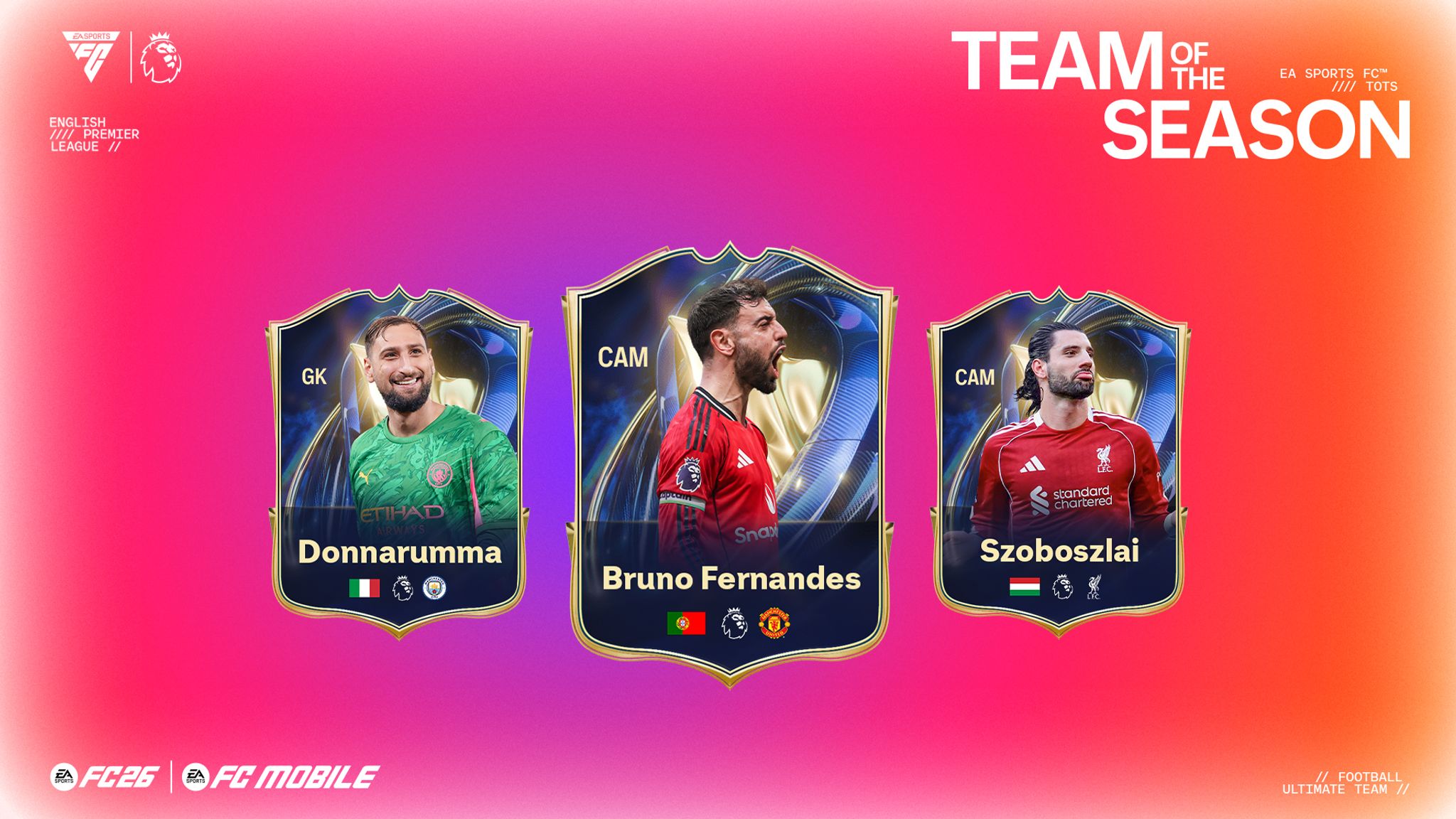 EA SPORTS FC 26: Bruno Fernandes the highest-rated player as Premier League Team of the Season is revealed