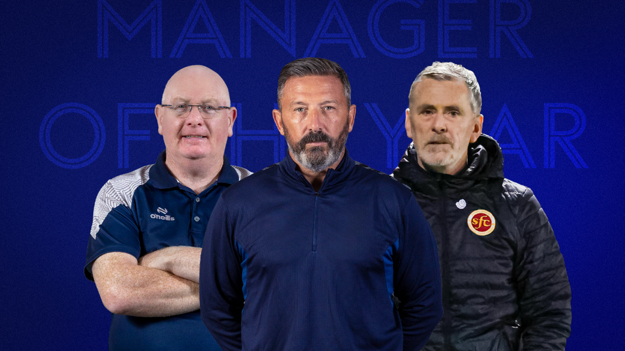Derek McInnes, John McGlynn and Gary Naysmith are Managers and Coaches Association of Scotland manager of the year nominees