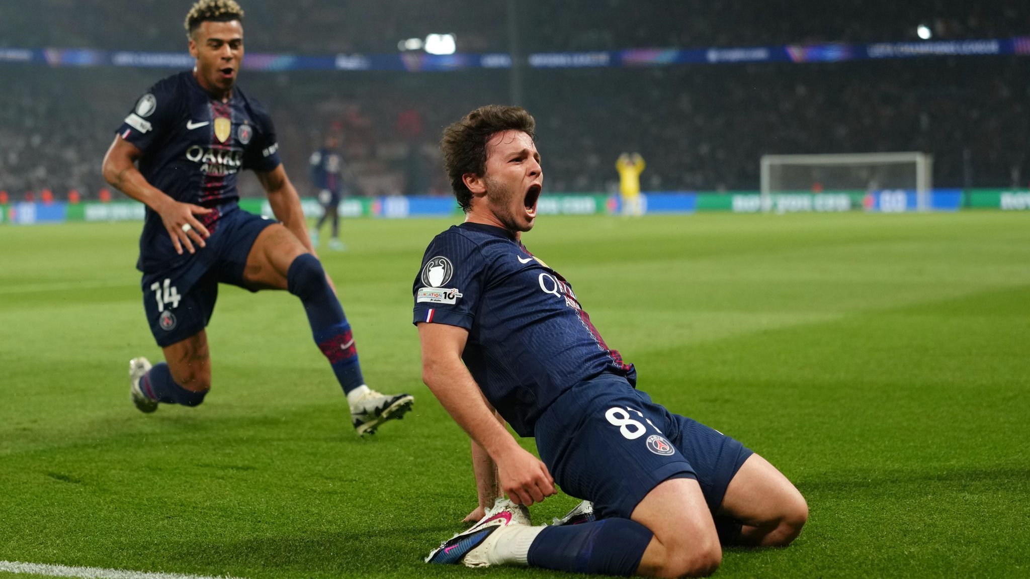 PSG's Joao Neves Joao Neves flicked a headed ball beyond Neuer to put the hosts ahead for the first time